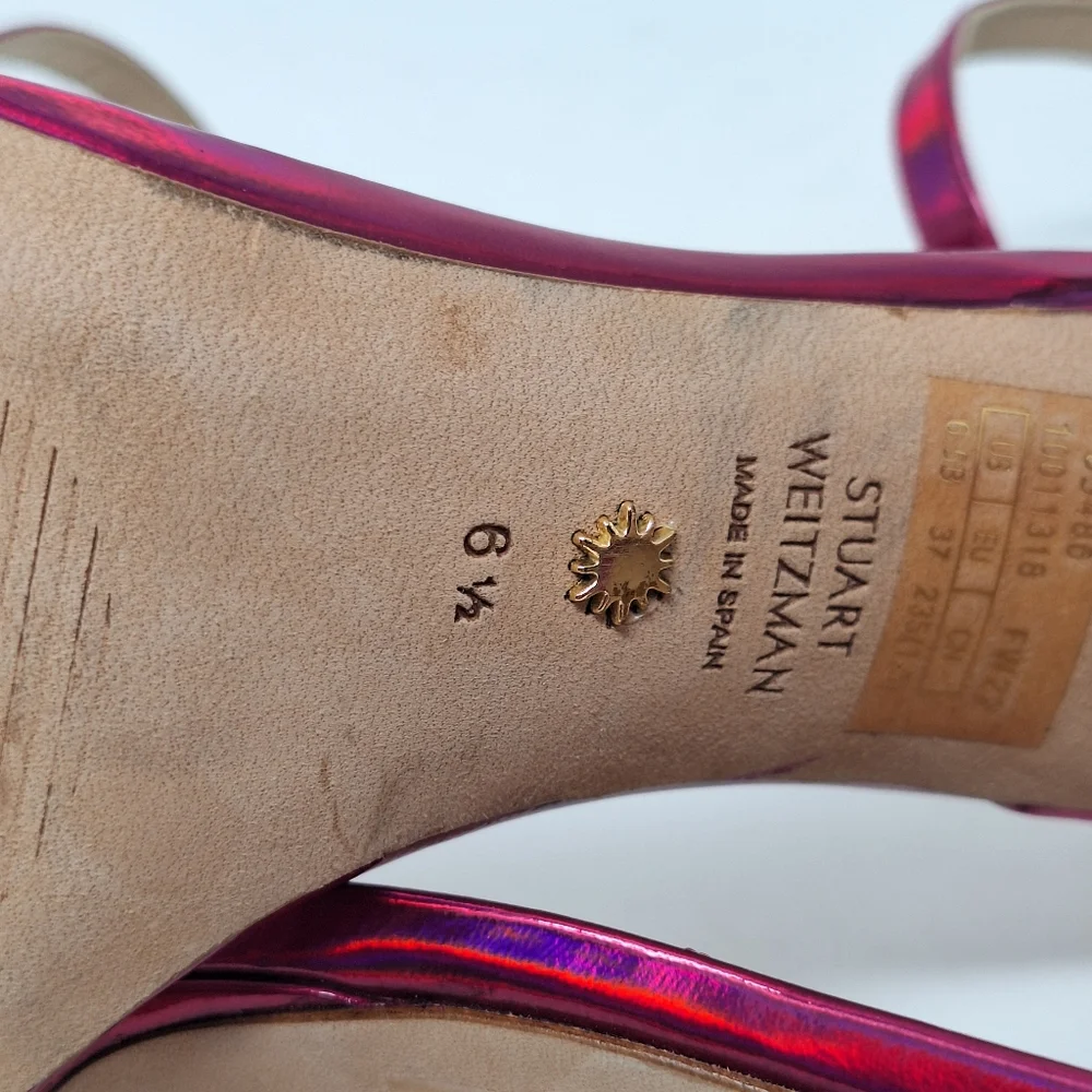 Stuart Weitzman Nudistcurve 100mm pink Sandals heels size 6.5